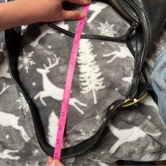 Coach Soho Black Leather Hobo Bag Brass Hardware 12406 - Picture 9 of 11